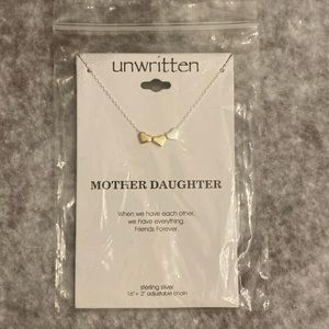 🎁 STERLING SILVER MOTHER DAUGHTER NECKLACE BRAND NEW IN PLASTIC🎁